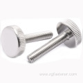 Stainless steel DIN653 Flat head Knurled thumb screw